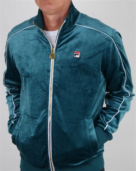 teal velour tracksuit men's.